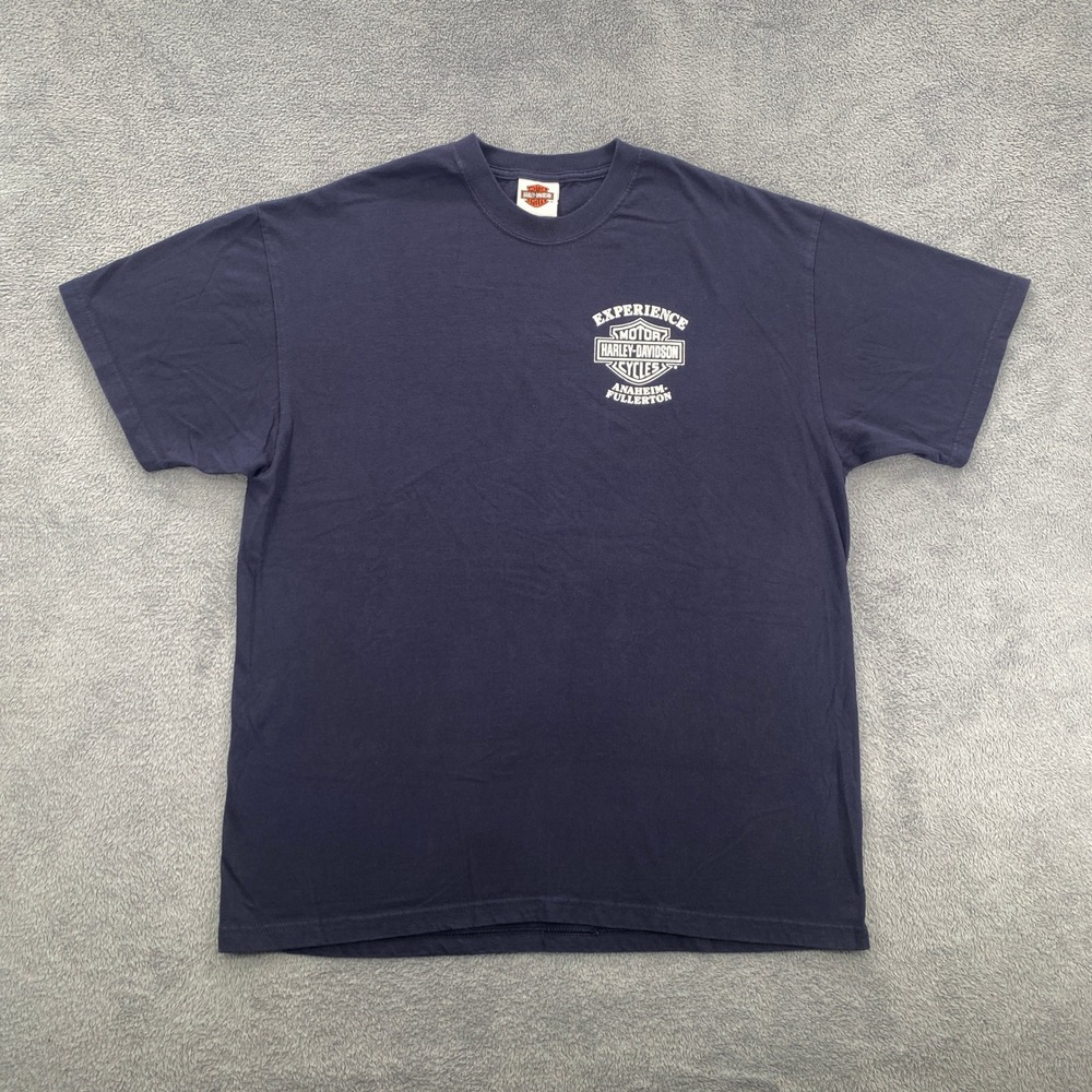 Vintage 2000 Harley-Davidson Tshirt Mens XL Navy Anaheim Fullerton California